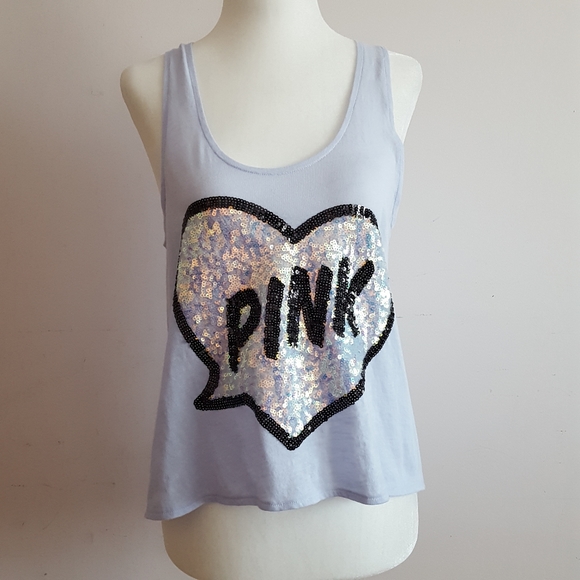 PINK Purple Sequins Tank Size XS - Picture 1 of 4